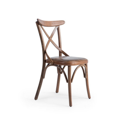 Holz Designer Stuhl Luxus Esszimmer Möbel Braun Neu Einrichtung