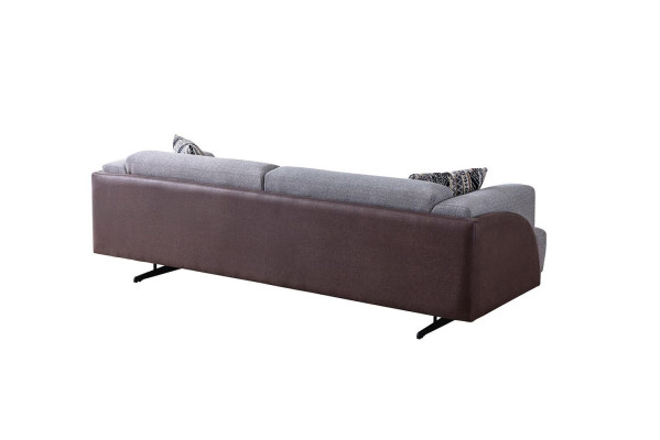 Grauer Wohnzimmer 3-Sitzer Luxuriöses Dreisitzer Sofa Polster Couchen
