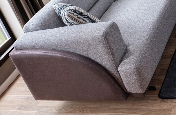 Grauer Wohnzimmer 3-Sitzer Luxuriöses Dreisitzer Sofa Polster Couchen