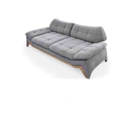 Graues Polstersofa Designer 3-Sitzer Wohnzimmer Dreisitzer Edle Couch