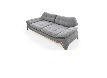 Graues Polstersofa Designer 3-Sitzer Wohnzimmer Dreisitzer Edle Couch