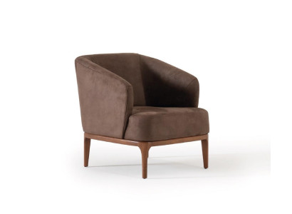 Brauner Wohnzimmer Luxus Sessel Designer Einsitzer Polster Lehnsessel