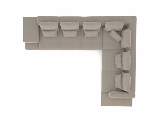 Polstermöbel Grau Designer Ecksofa L-Form Polster Textil Sofa Wohnzimmer