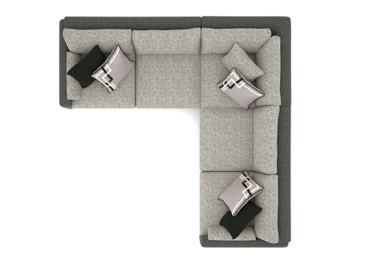  Luxus Grau Sofa L-Form Modern Eck Garnitur Design Wohnzimmer Textil Neu