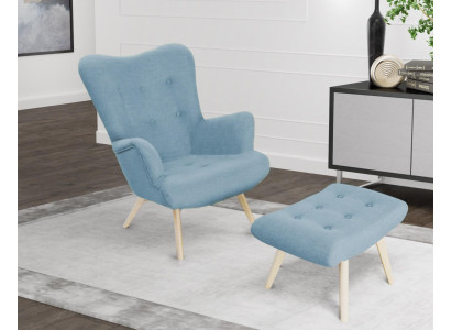 Relax Textil Hocker Ohrensessel Club Sofa Möbel Sessel Designer Stuhl Polster
