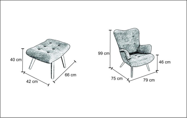 Relax Textil Hocker Ohrensessel Club Sofa Möbel Sessel Designer Stuhl Polster