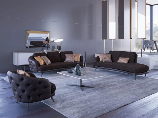 Wohnzimmer Modern Komplett Chesterfield 2x Sofa Dreisitzer Relax Neu Sessel