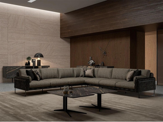 Wohnzimmer Ecksofa Design Möbel Textil Polster Sofas L-Form Neu Couchtisch