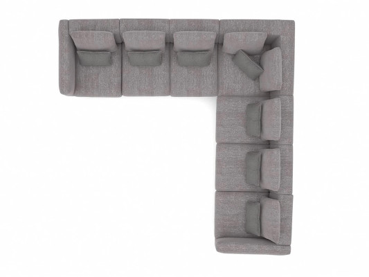 Neu Komplett Möbel Ecksofa L-Form Textil Einrichtung Wohnzimmer Holz Couchtisch