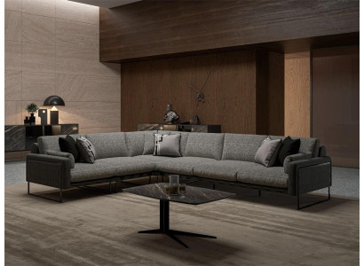 Wohnzimmer Polster Textil Eck Sofa L-Form Einrichtung Luxus Couchtisch