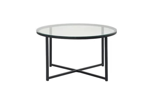  Couchtisch Luxuriöses Wohnzimmer Esszimmermöbel Glas + Metall schwarz hochwertig