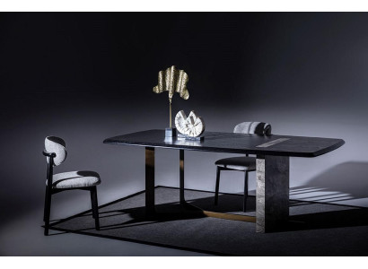  Esszimmer Set 5tlg. Schwarz Modern Design Esstisch mit 4x Stühle Luxus