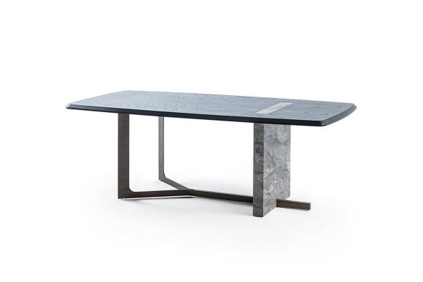  Modern Rechteckig Esszimmer Esstisch Grau Holz Luxus Design Tisch