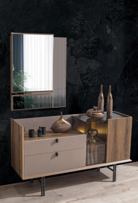  Modern Schlafzimmer Set Perfekte Bett 2x Nachttische und Schminktisch
