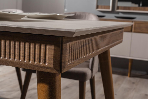  Modern Esszimmer Set Besteht aus Esstisch 4x Stühle Neuheit 5tlg.
