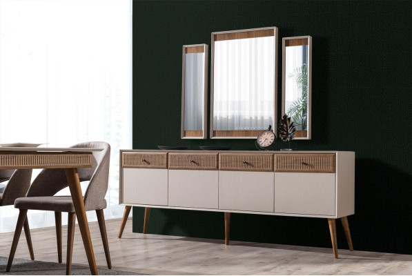  Neuheit in Esszimmer Modern Set Besteht aus Anrichte und 3x Spiegel