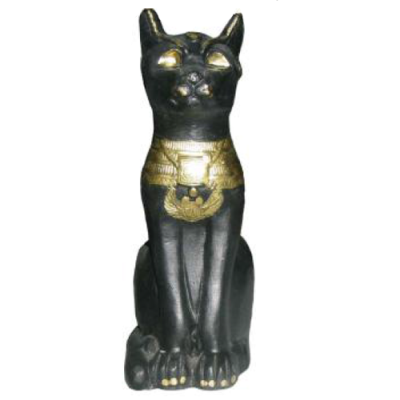 Figur Ägyptische Katze Bastet Statuen Figuren Dekoration Kunststoff 18cm Ägypten