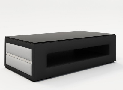 Design Glastisch Couchtisch Beistell Couch Sofa Tische Leder Polster Tisch