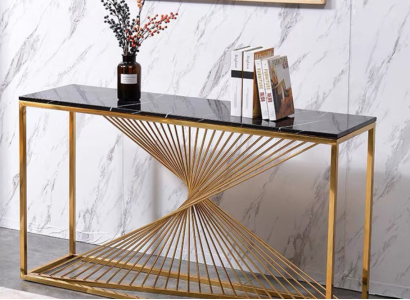 Designer Luxus Konsole Tisch Konsolen Tische Holz Metall Design Gold