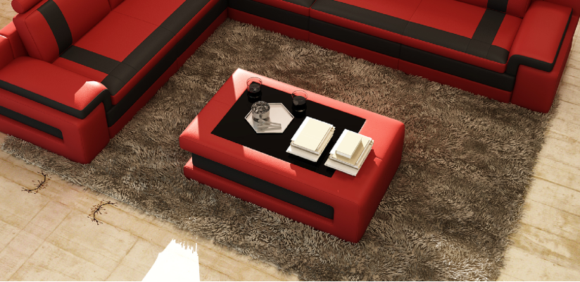 Design Couchtisch Polster Wohnzimmer Beistell Tische Moderner Sofa