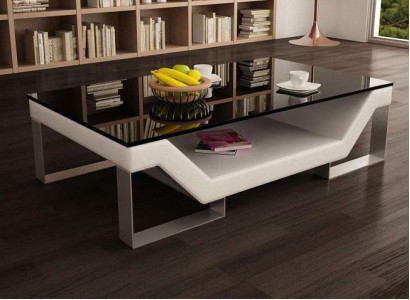 Sofatisch Glas Design Tisch Wonzimmer Leder Couch Beistell Sofa Kaffee