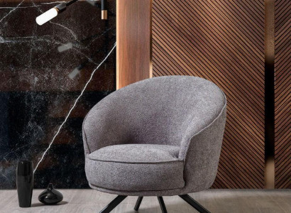 Sessel Luxus Einsitzer Couch Textil Sofa Polster Möbel Grau Couchen Stoff Textil