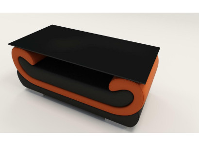 Großartiges Design Glastisch Gepolsterter Wohnzimmer Beistell Tisch