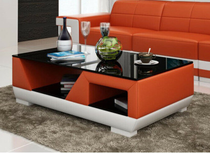 Klassischer Luxus Designer Couchtisch Sofa Wohnzimmer Dekor Tisch Leder