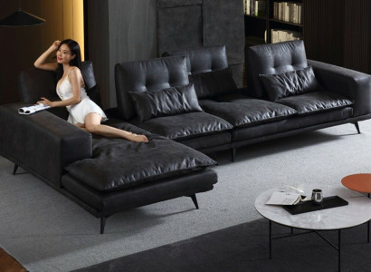 Wohnlandschaft Design Ecksofa Textil Leder Neu Sofas L Form Sofa Couch