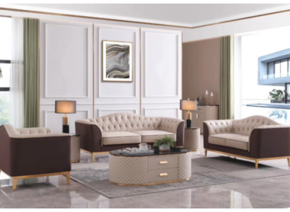 Komplett Set Sofagarnitur 3+2+1 Sitzer Sofa Design Couch Wohnlandschaft