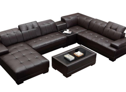 XXL Leder Big Wohnzimmer Sofa Couch Ecksofa Sofas Couchen Polster