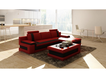 Ledersofa Couch Wohnlandschaft L Form Design Modern Sofa Eck Sofas