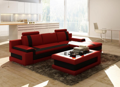 Ledersofa Couch Wohnlandschaft L Form Design Modern Sofa Eck Sofas