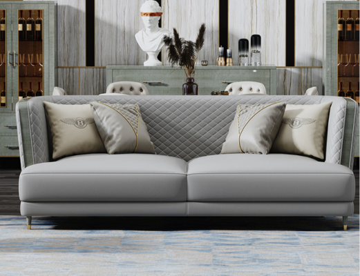 Dreisitzer Couch Polster Design Sofa Sitz Deko Sofas Zimmer Möbel Moderne