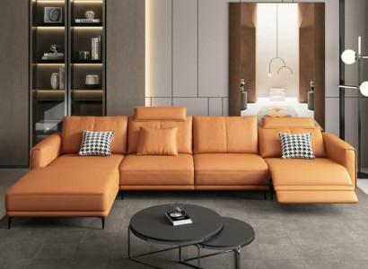 Sofa Couch Modern Relax Sitz Luxus Möbel Wohnlandschaft Ecksofa L-form Polster