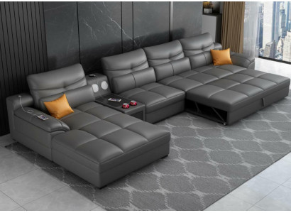 Sofa Couch Ecksofa U-form Polster Modern Relax Sitz Luxus Möbel Wohnlandschaft