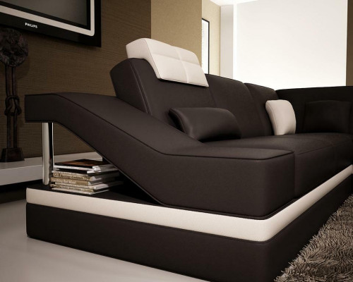 Design Ecken Big Polster Eck Sofa Couch XXL Leder Sofas Dekor Garnitur