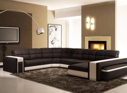 Design Ecken Big Polster Eck Sofa Couch Leder Sofas Garnitur XXL