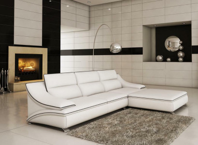 Design Polster Eck Sofa Couch Leder Sofas Garnitur Wohnlandschaft XXL