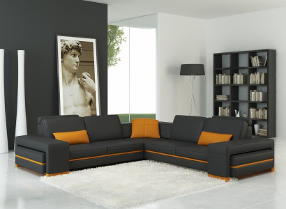 Ledersofa Couch Wohnlandschaft L Form Design Dekor Modern Sofa Eck Sofas
