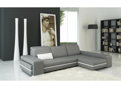 Ledersofa Couch Wohnlandschaft L Form Design Modern Sofa Eck Dekor Sofas