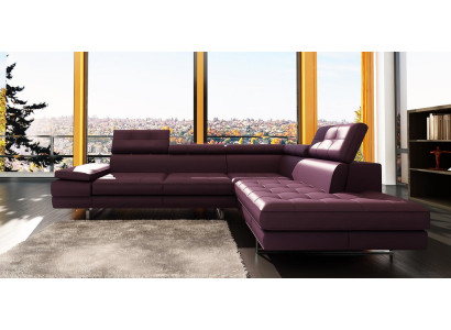 Ledersofa Couch Wohnlandschaft L-Form Design Modern Sofa 5057