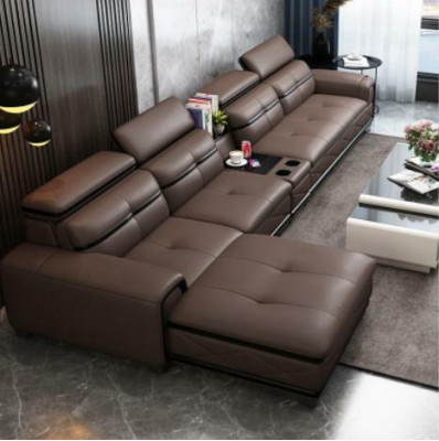 Sitz Möbel Wohnlandschaft Luxus Kunstleder Ecksofa L-form Polster Modern Relax