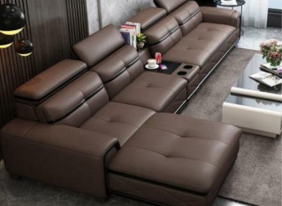 Sitz Möbel Wohnlandschaft Luxus Kunstleder Ecksofa L-form Polster Modern Relax