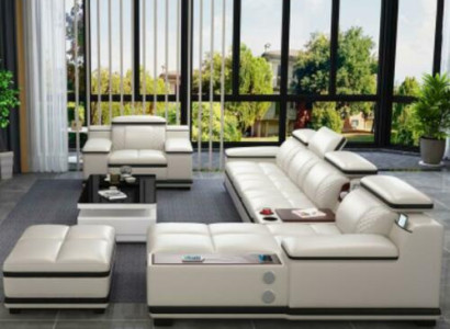 Möbel Wohnlandschaft Luxus Eckgarnitur Ecksofa Polster Sofas Couch Relax Lform