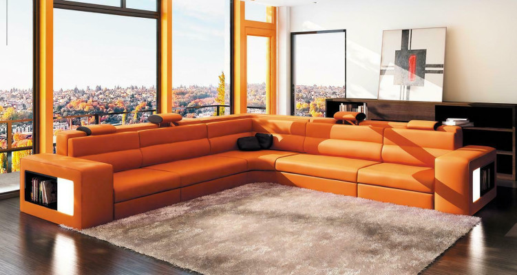 Design XXL Big Ecken Polster Eck Sofa Couch Leder Sofas Garnitur L Form