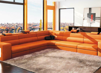 Design XXL Big Ecken Polster Eck Sofa Couch Leder Sofas Garnitur L Form