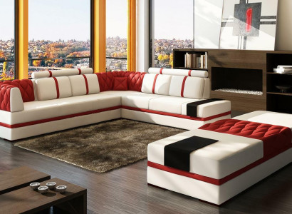 L Form xxl Designer Wohnlandschaft Polster Ecksofa Eck Garnitur Sofa Couch Ecke