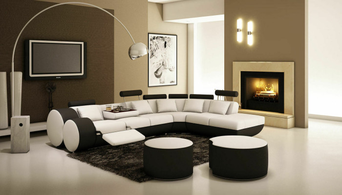 XXL Multifunktions Ledercouch Couch Big Sofa Polster Ecksofa Moderne