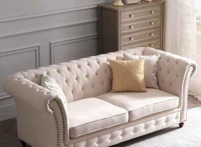 Chesterfield Sofagarnitur 321 Wohnlandschaft Sitz Design Couch Sofas Ledersofa